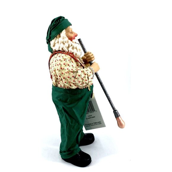 Clothtique Santa Possible Dreams Glassworks Glass Blowing 10" NWT 2000 Vintage - Picture 5 of 10